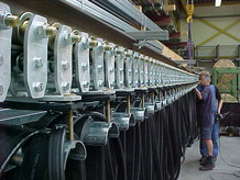 Power supply transfer car in sandlime brick factory